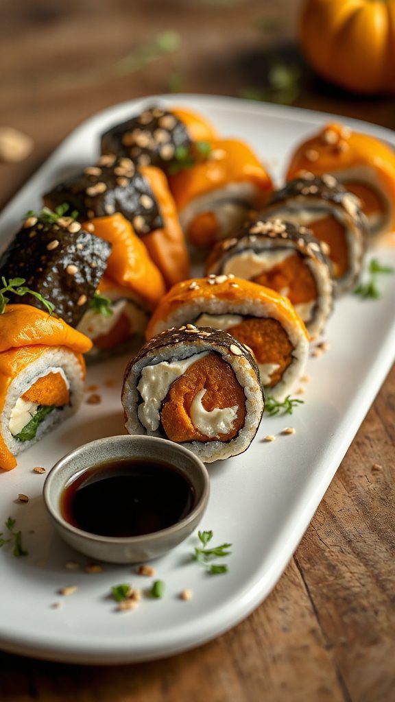 pumpkin cream cheese sushi