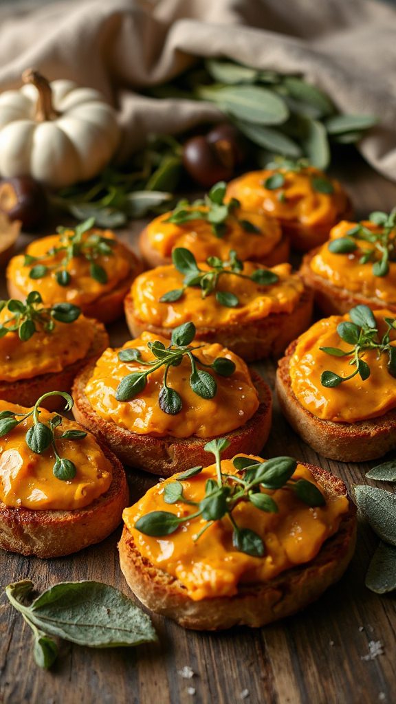 pumpkin crostini with honey