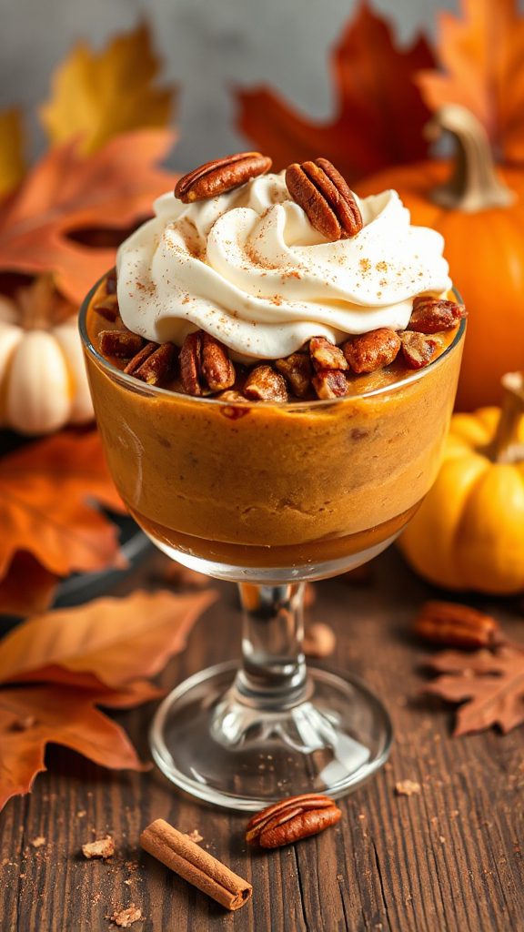 pumpkin custard dessert layers