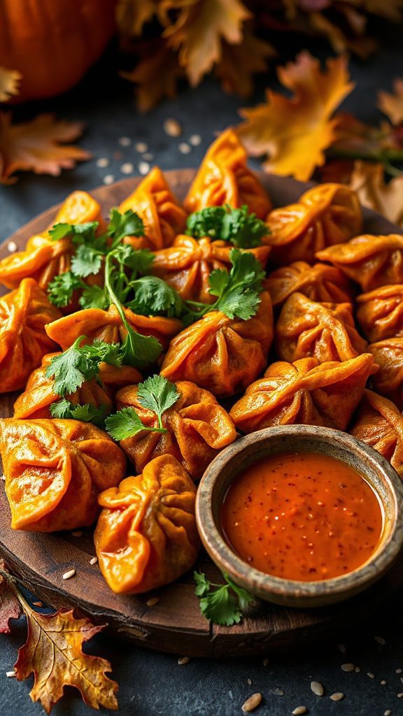 pumpkin dumplings with chia