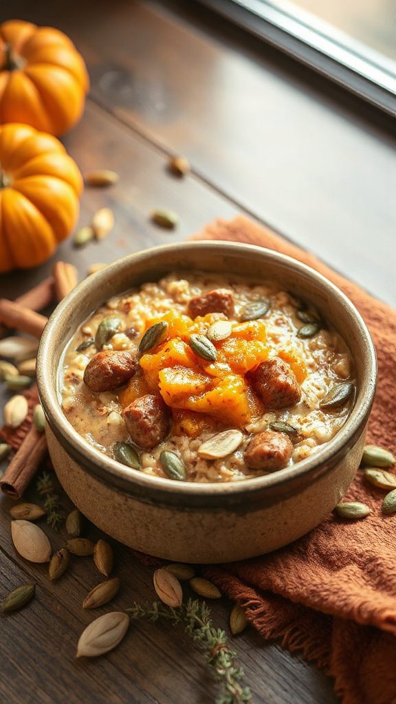 pumpkin fennel oatmeal bowl