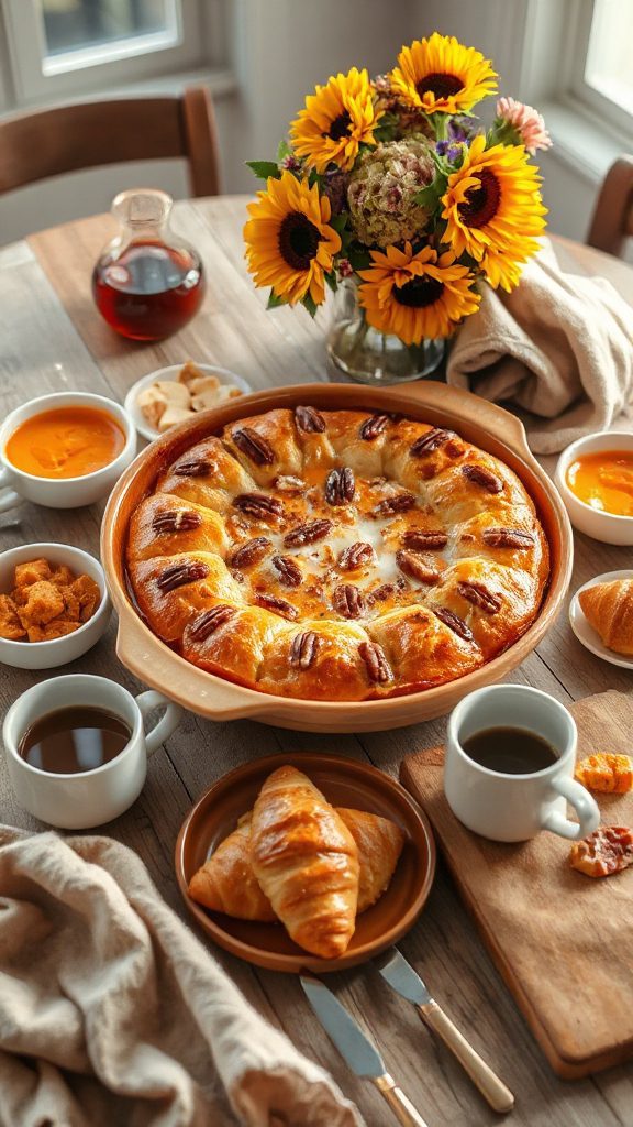 pumpkin filled crescent roll casserole