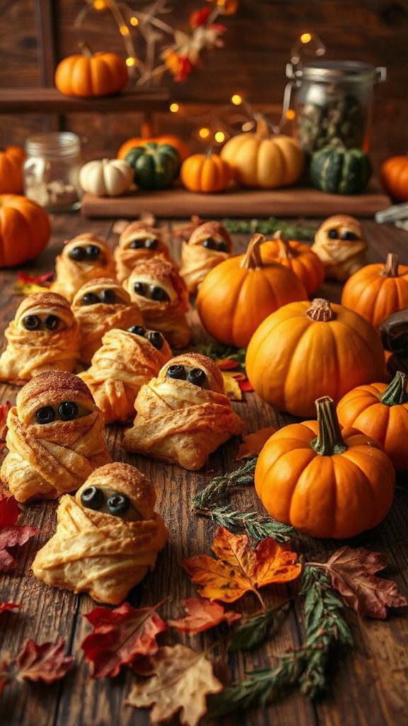 pumpkin filled crescent roll puffs