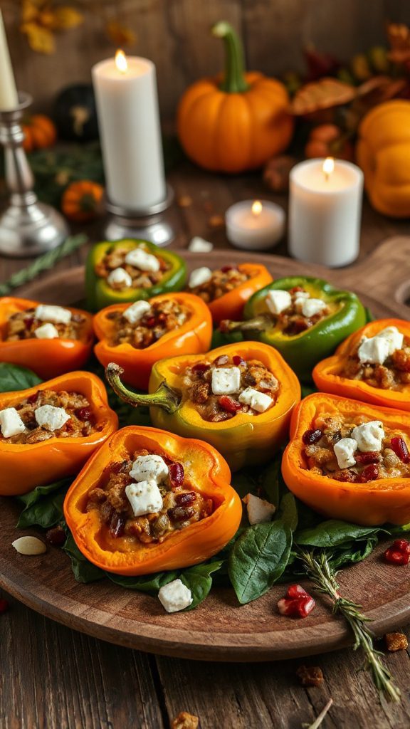 pumpkin filled festive bell peppers