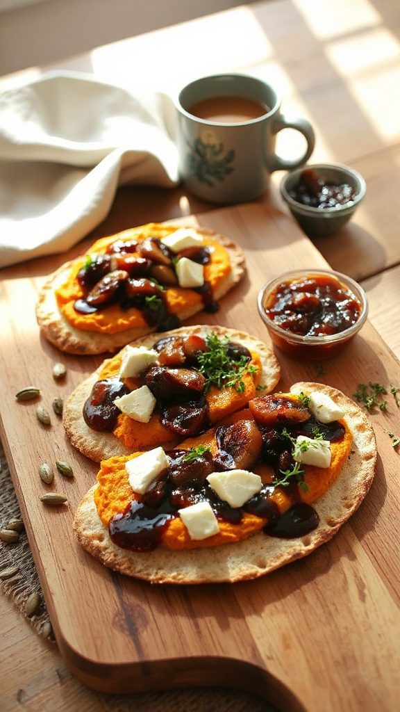 pumpkin flatbread with glaze