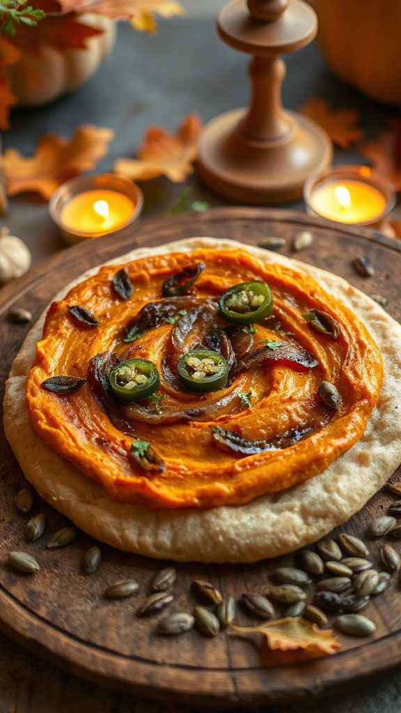 pumpkin flatbread with jalape os