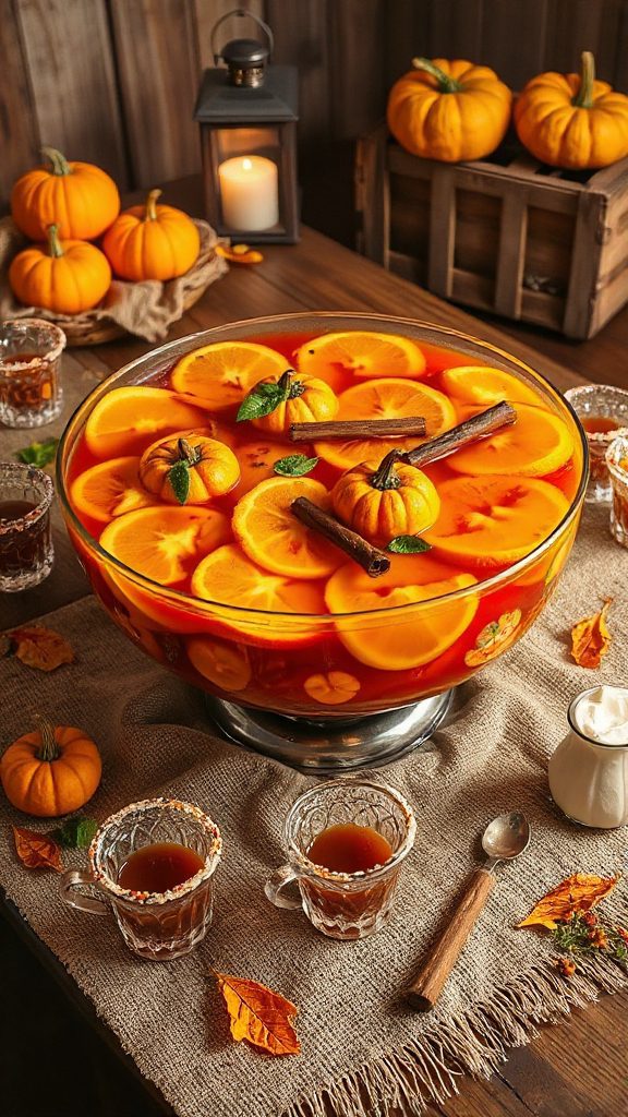 pumpkin flavored autumn party punch