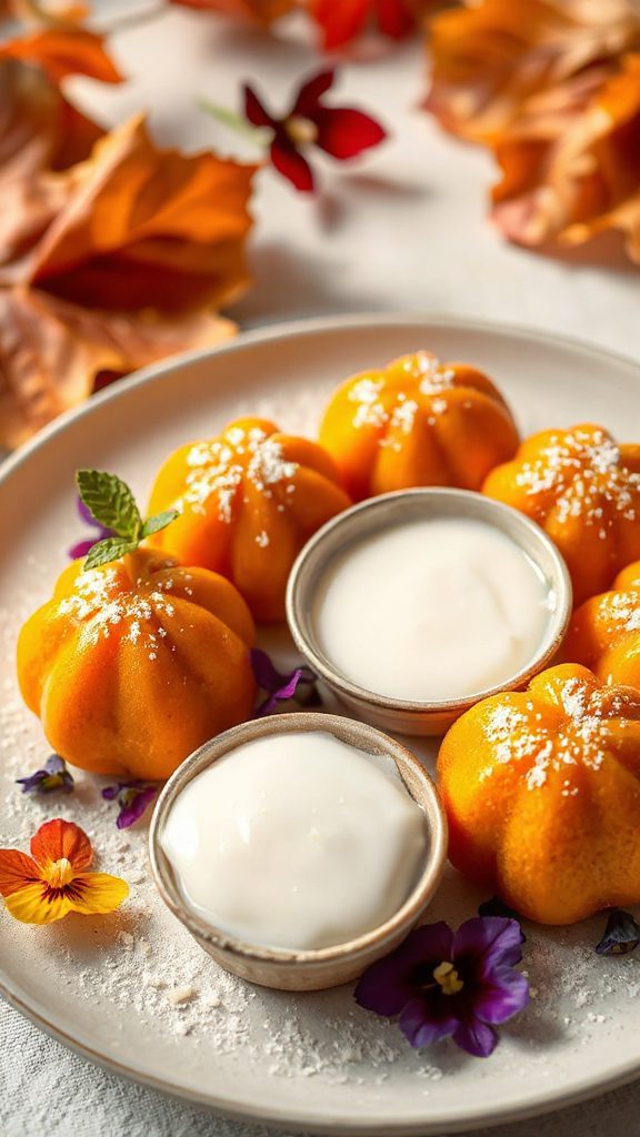 pumpkin flavored chewy mochi