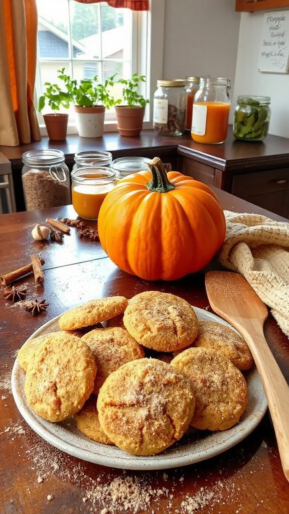pumpkin flavored snickerdoodle cookies
