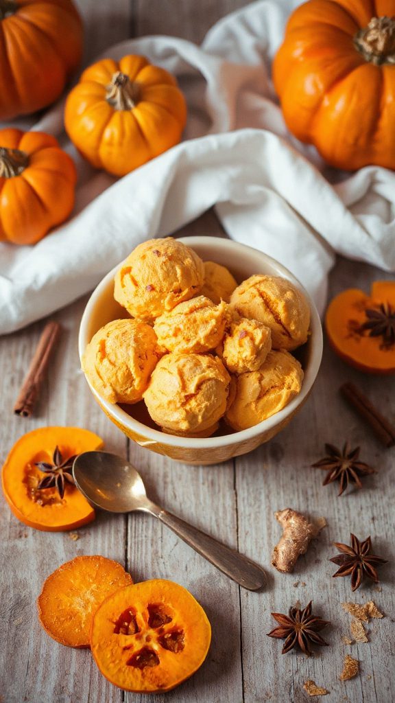 pumpkin ginger miso ice cream