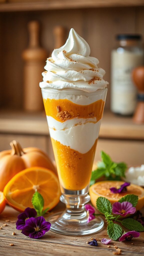 pumpkin honey cardamom parfait