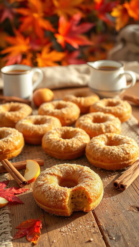 pumpkin infused apple cider donuts