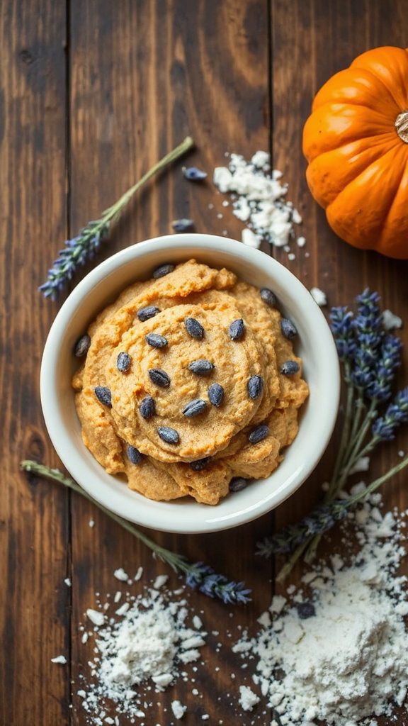 pumpkin lavender cookie dough