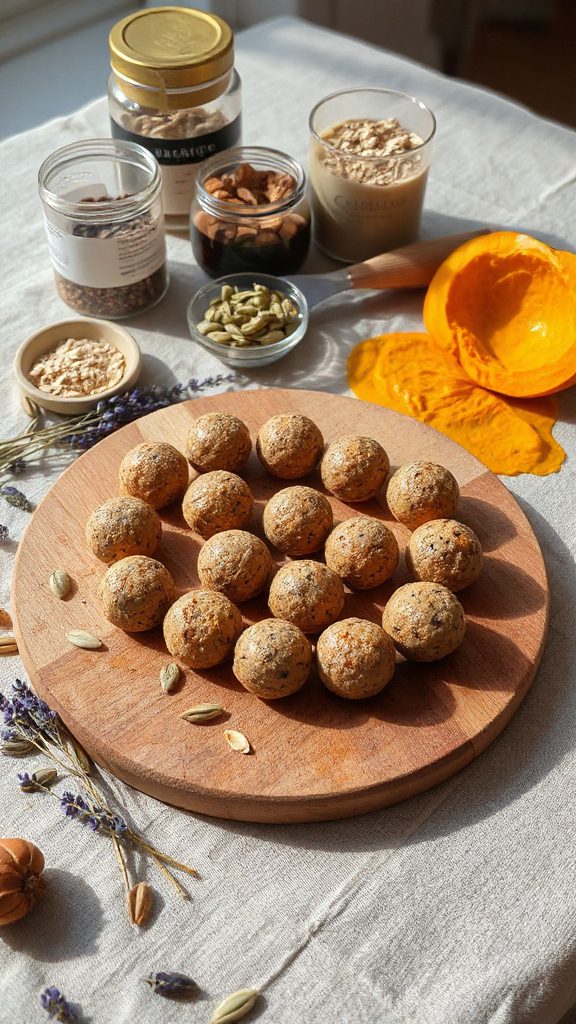 pumpkin lavender energy bites