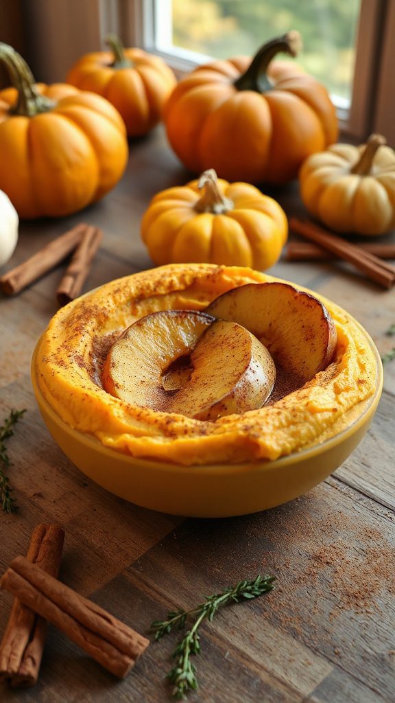 pumpkin mash with roasted apples