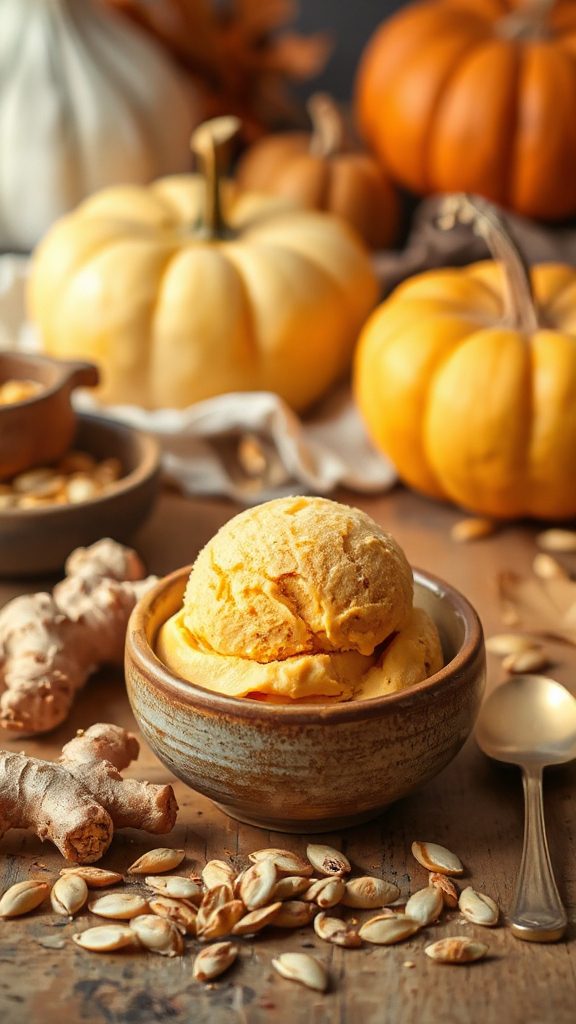 pumpkin miso ginger ice cream