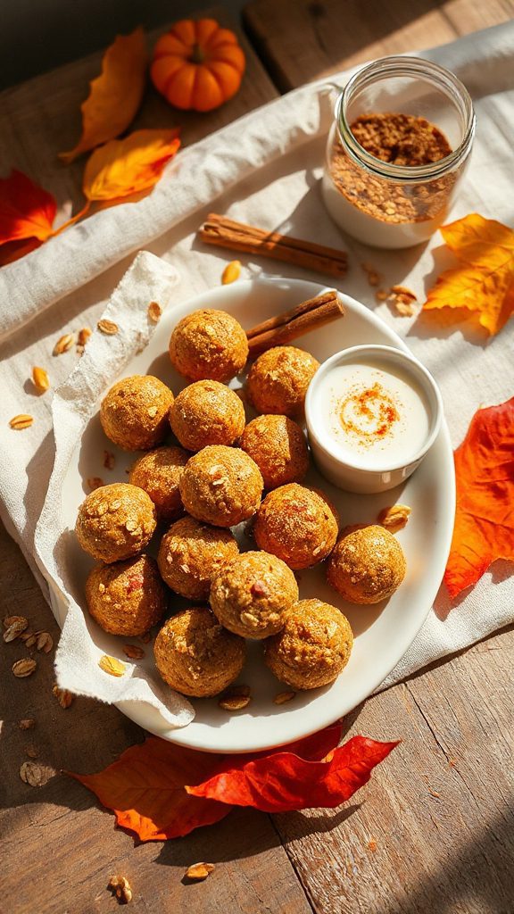 pumpkin oatmeal energy bites
