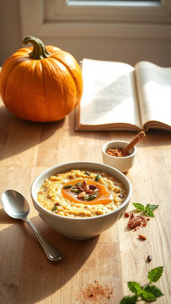 pumpkin oatmeal with nuts
