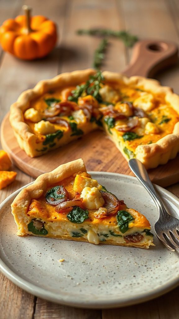 pumpkin onion quiche recipe
