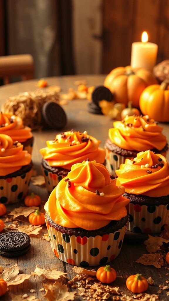pumpkin oreo cupcake treats