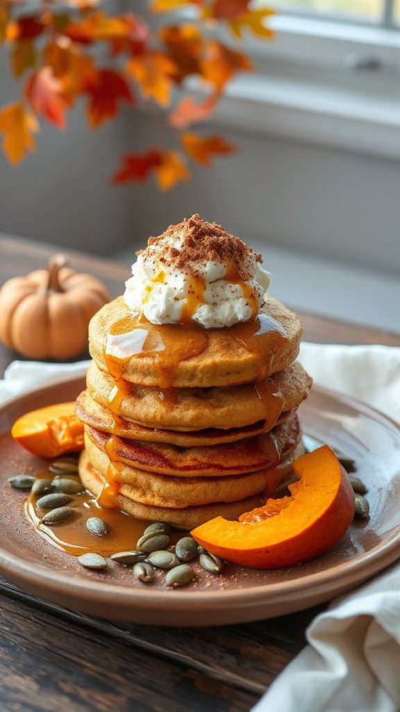 pumpkin pancakes for breakfast