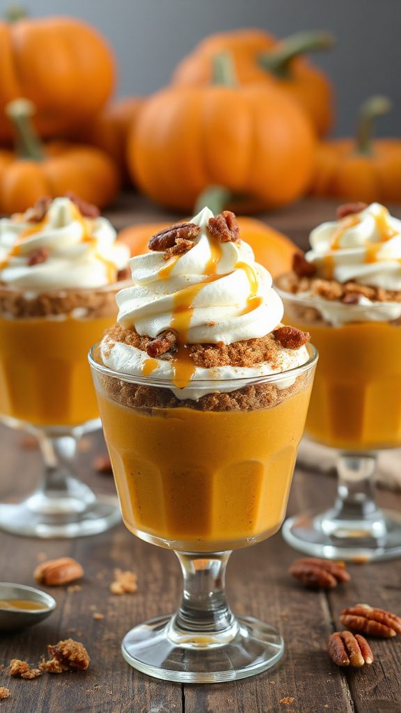 pumpkin parfait with ginger snaps