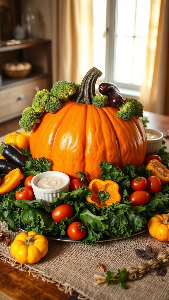 pumpkin patch veggie platter
