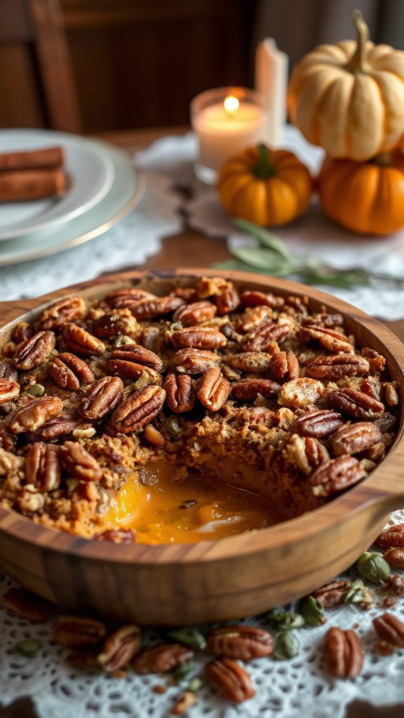 pumpkin pecan crumble delight
