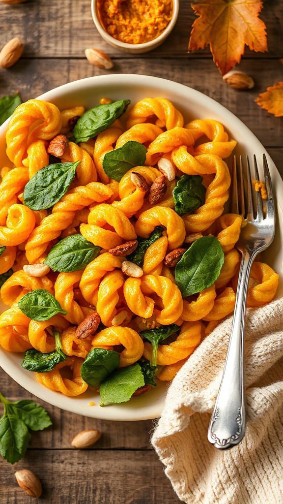 pumpkin pesto pasta delight