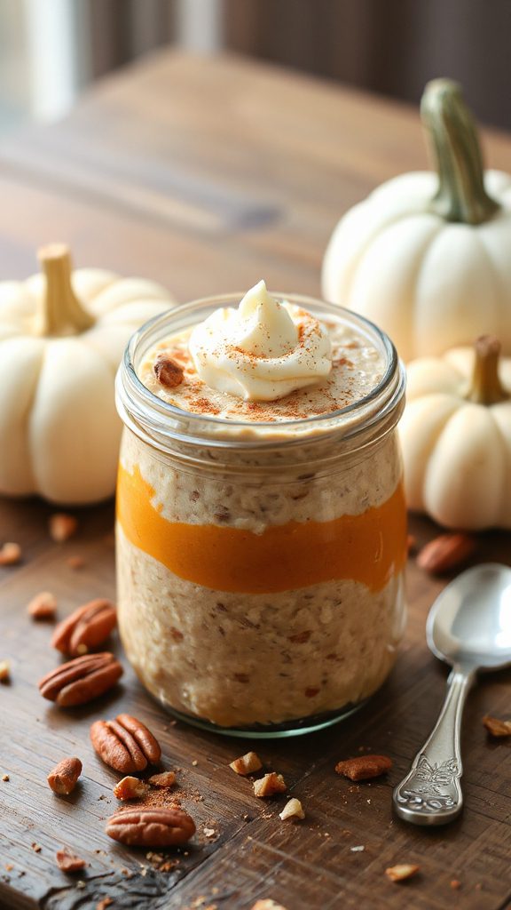 pumpkin pie flavored overnight oats