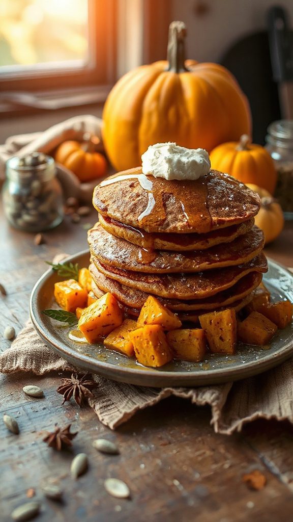pumpkin protein packed pancakes recipe