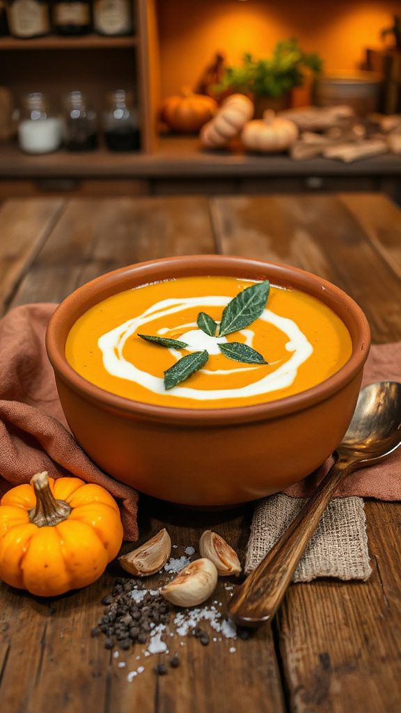 pumpkin sage creamy soup