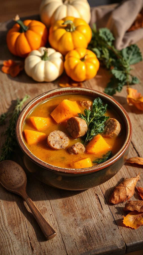 pumpkin sausage hearty stew