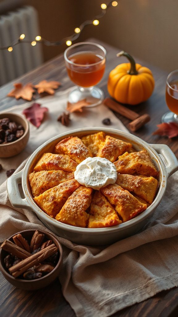 pumpkin spice bread pudding