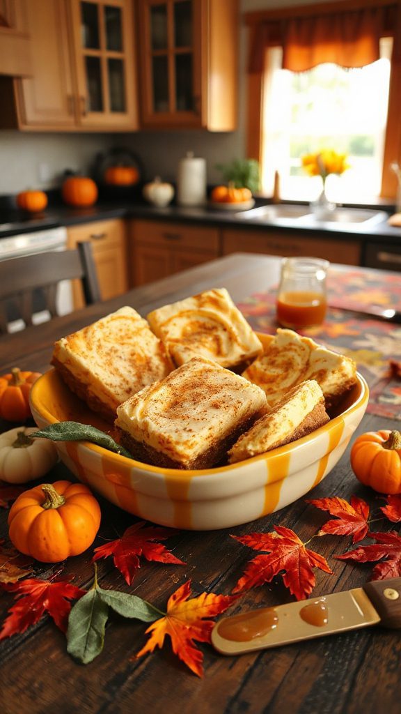 pumpkin spice cheesecake bars