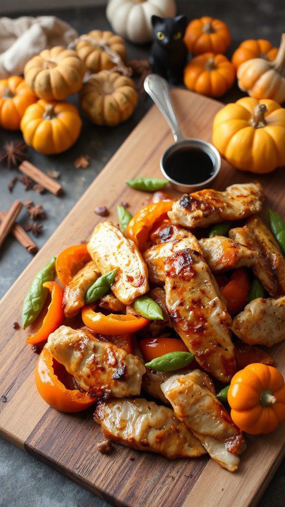 pumpkin spice chicken stir fry