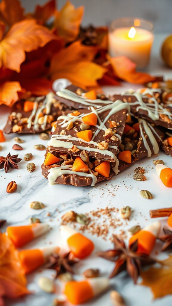 pumpkin spice chocolate bark