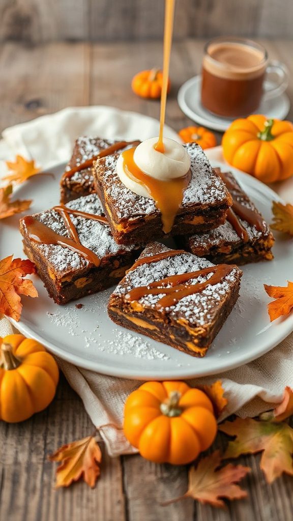 pumpkin spice chocolate brownies