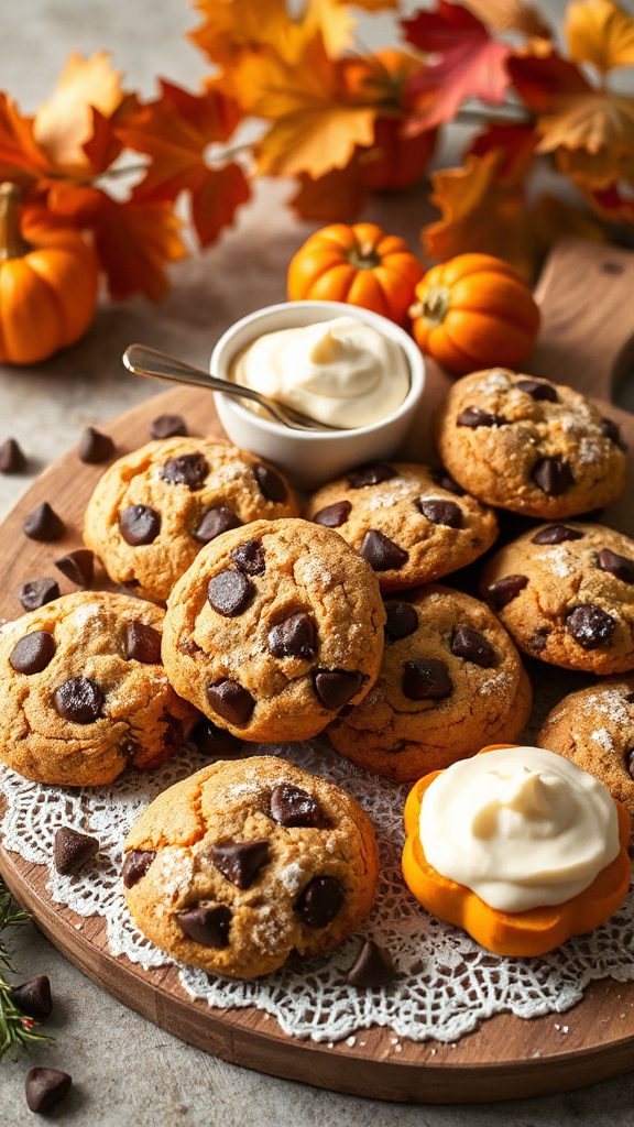pumpkin spice chocolate chip cookies