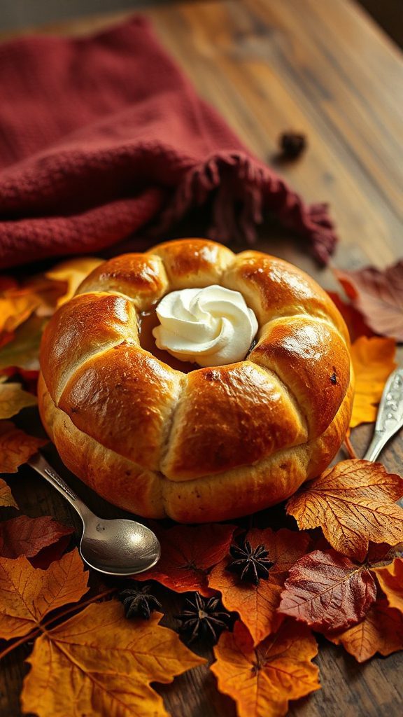 pumpkin spice coffee bread bowl