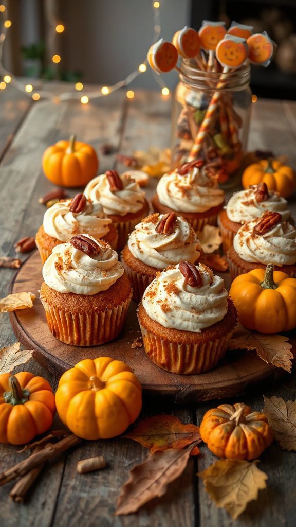 pumpkin spice cream cheese cupcakes