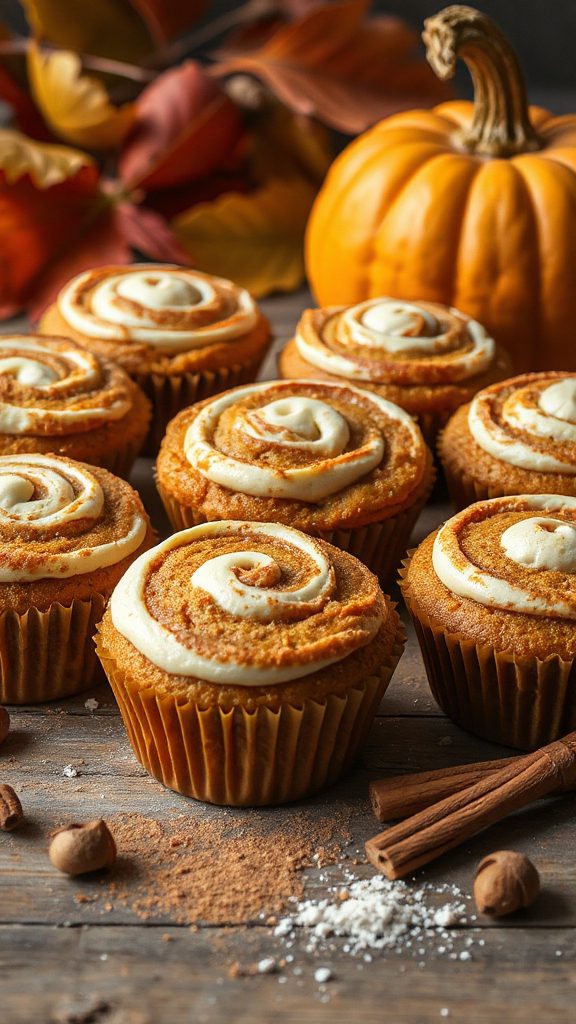 pumpkin spice cream cheese muffins