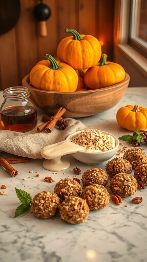 pumpkin spice energy bites