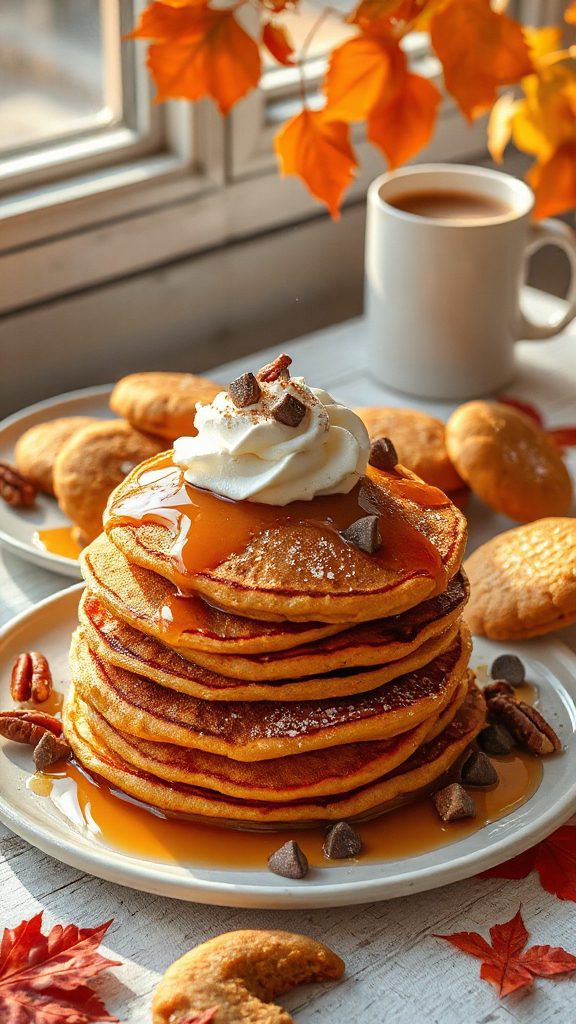 pumpkin spice flavored pancakes
