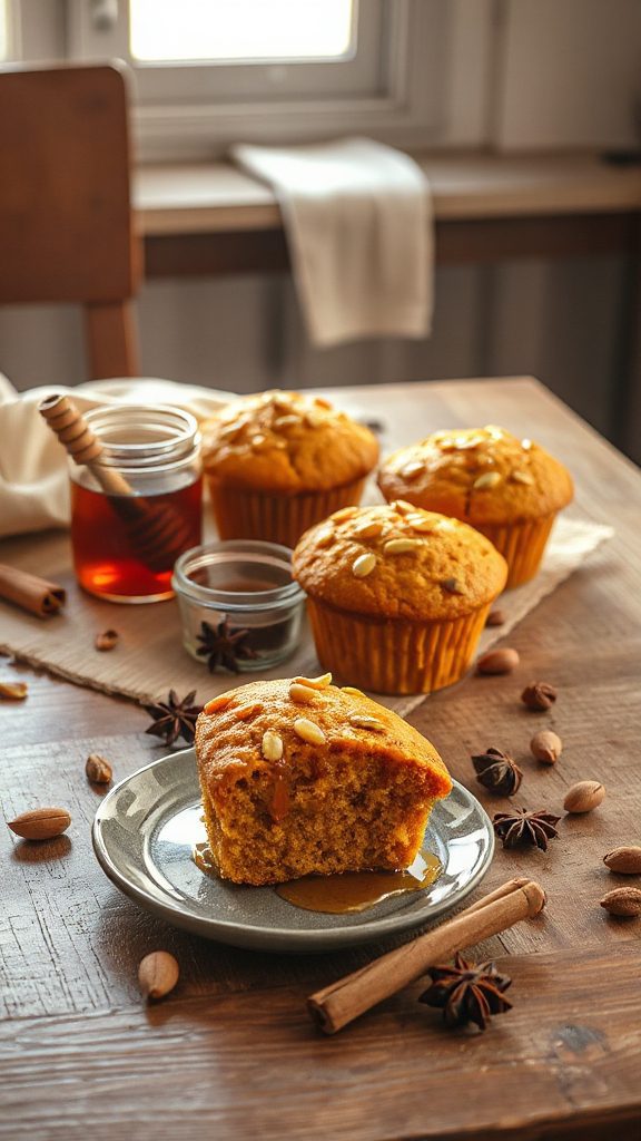 pumpkin spice honey muffins