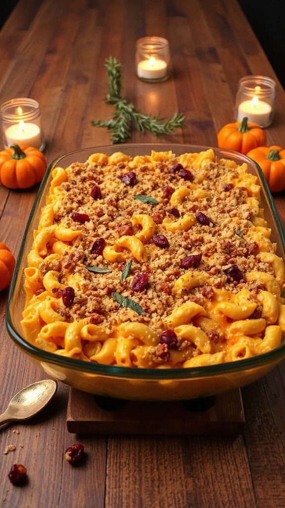 pumpkin spice macaroni dish