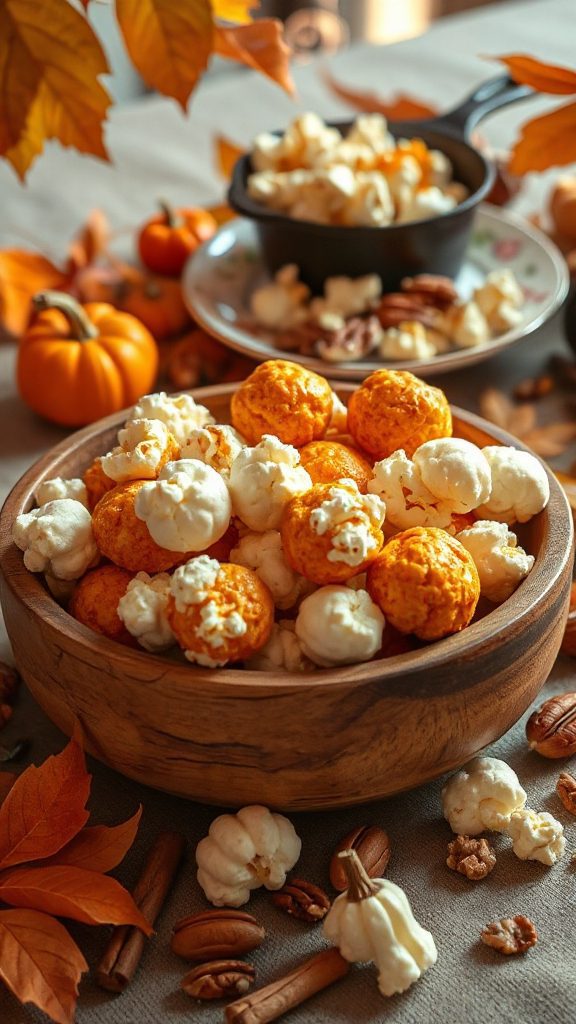 pumpkin spice popcorn balls