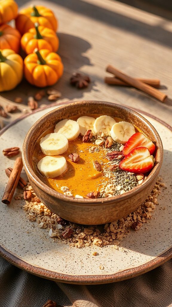 pumpkin spice smoothie bowl