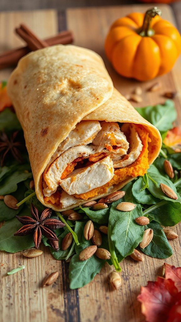 pumpkin spice turkey wrap