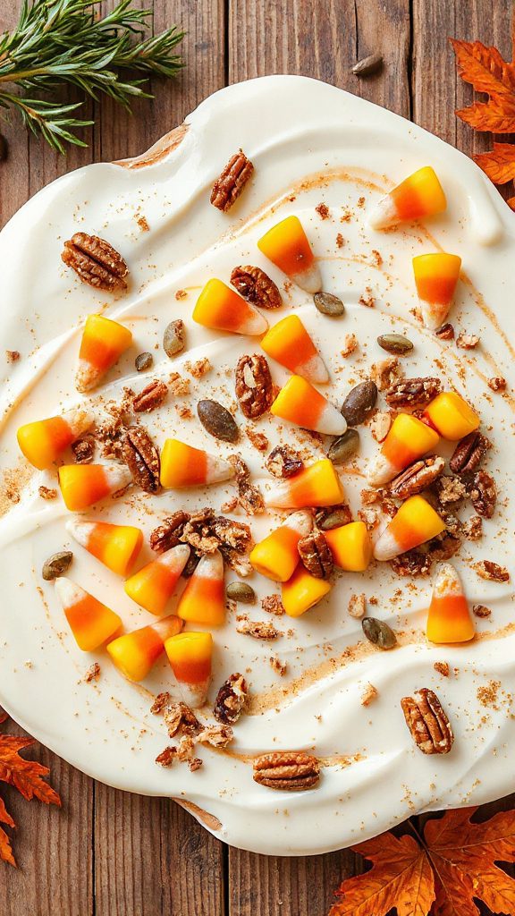 pumpkin spice white chocolate bark